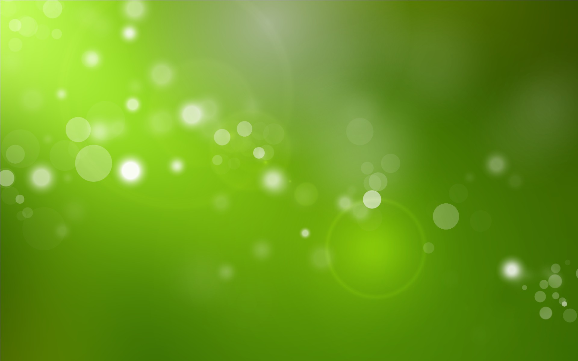 green colored space with glowing lights